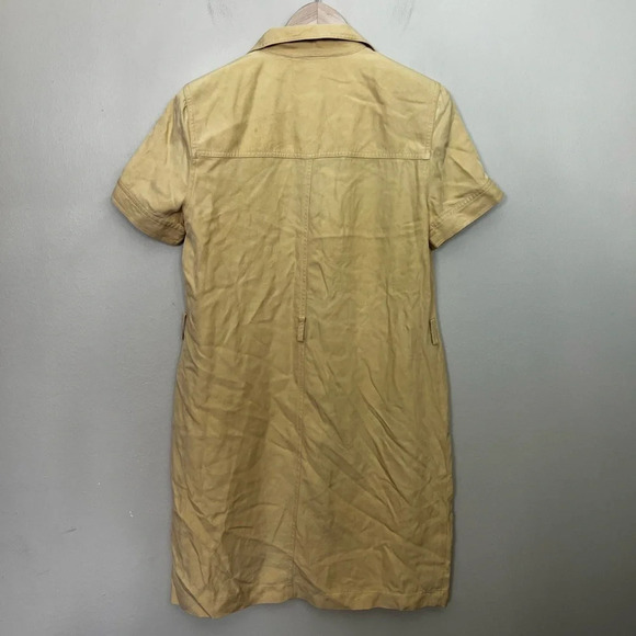 Metropolitan New York 10001 • Yellow Silk Mini Button Down Dress - Picture 2 of 5